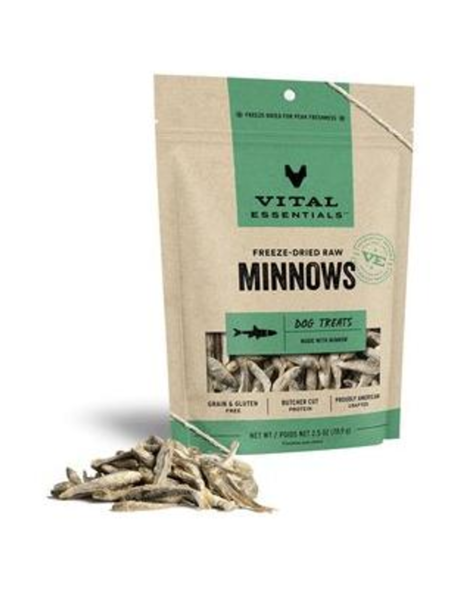 VITAL ESSENTIALS VITAL ESSENTIALS DOG FREEZE-DRIED TREAT MINNOWS 2.5OZ