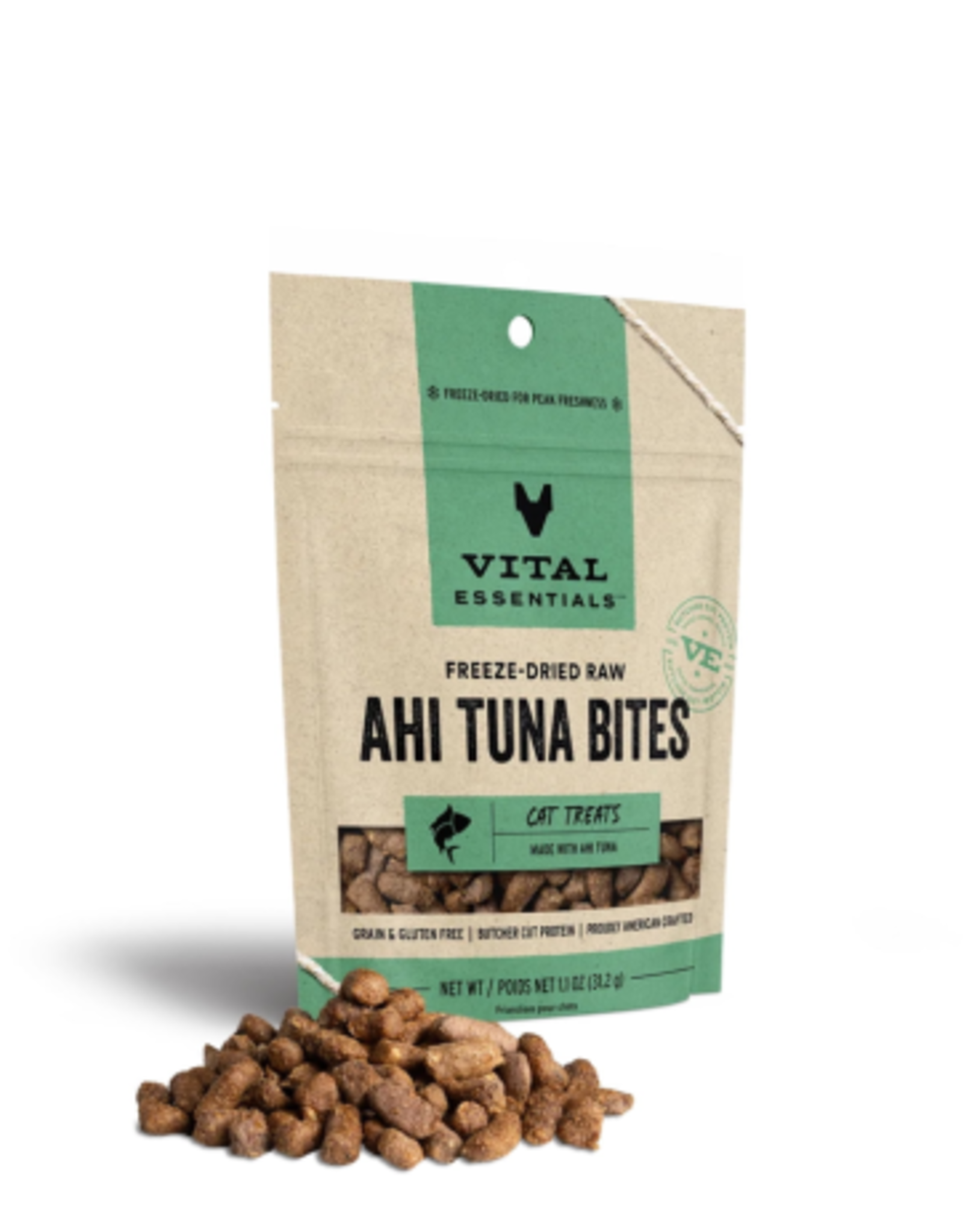 VITAL ESSENTIALS VITAL ESSENTIALS AHI TUNA BITES CAT TREATS 1.1OZ