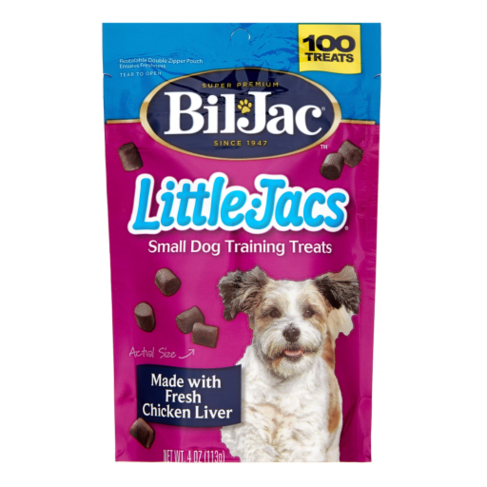 Bil-Jac Bil-Jac Little Jacs Small Dog Chicken Liver Dog Treats - 4 oz