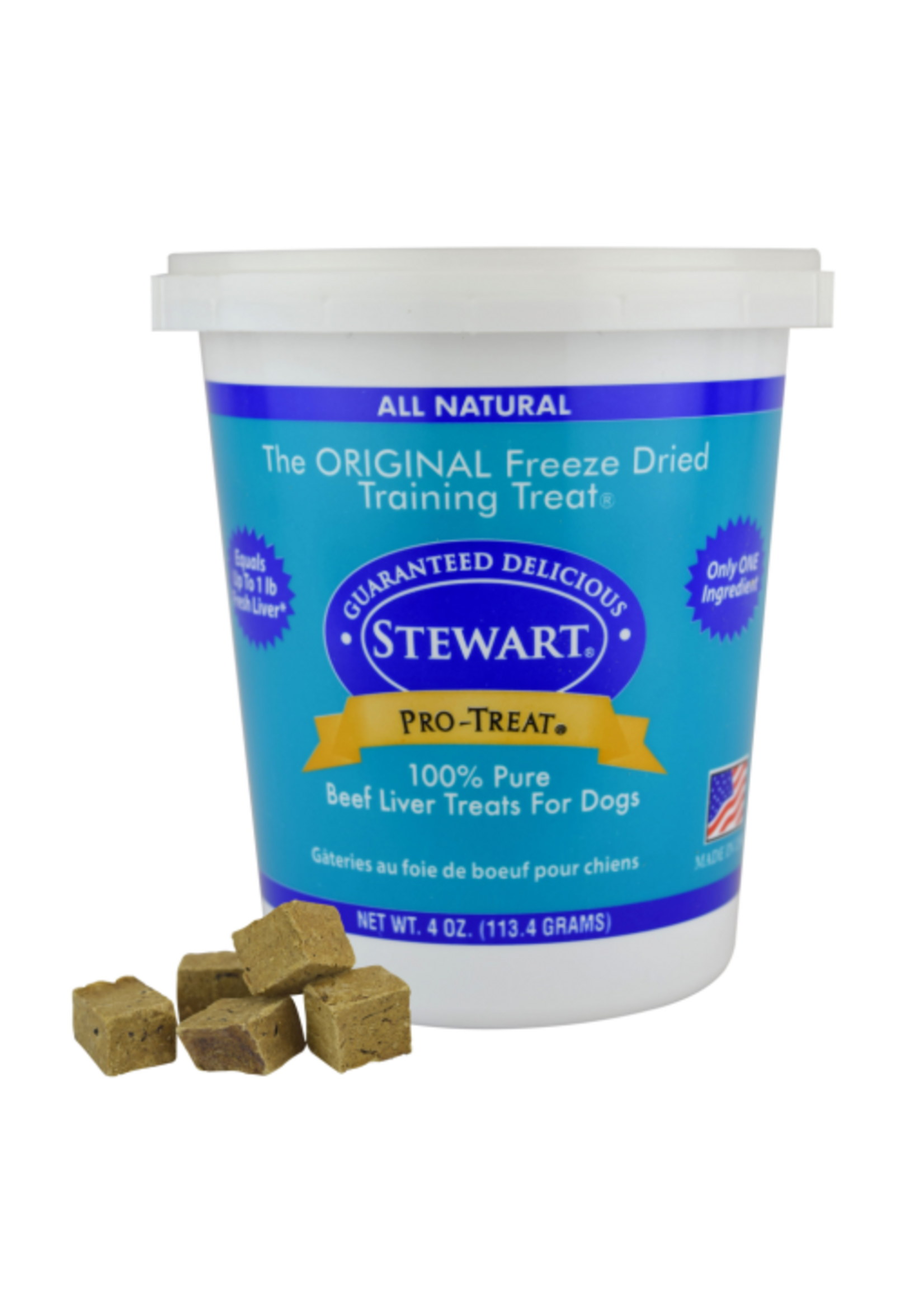 Stewart Stewart Pro-Treat Freeze Dried Beef Liver 4 oz. Tub