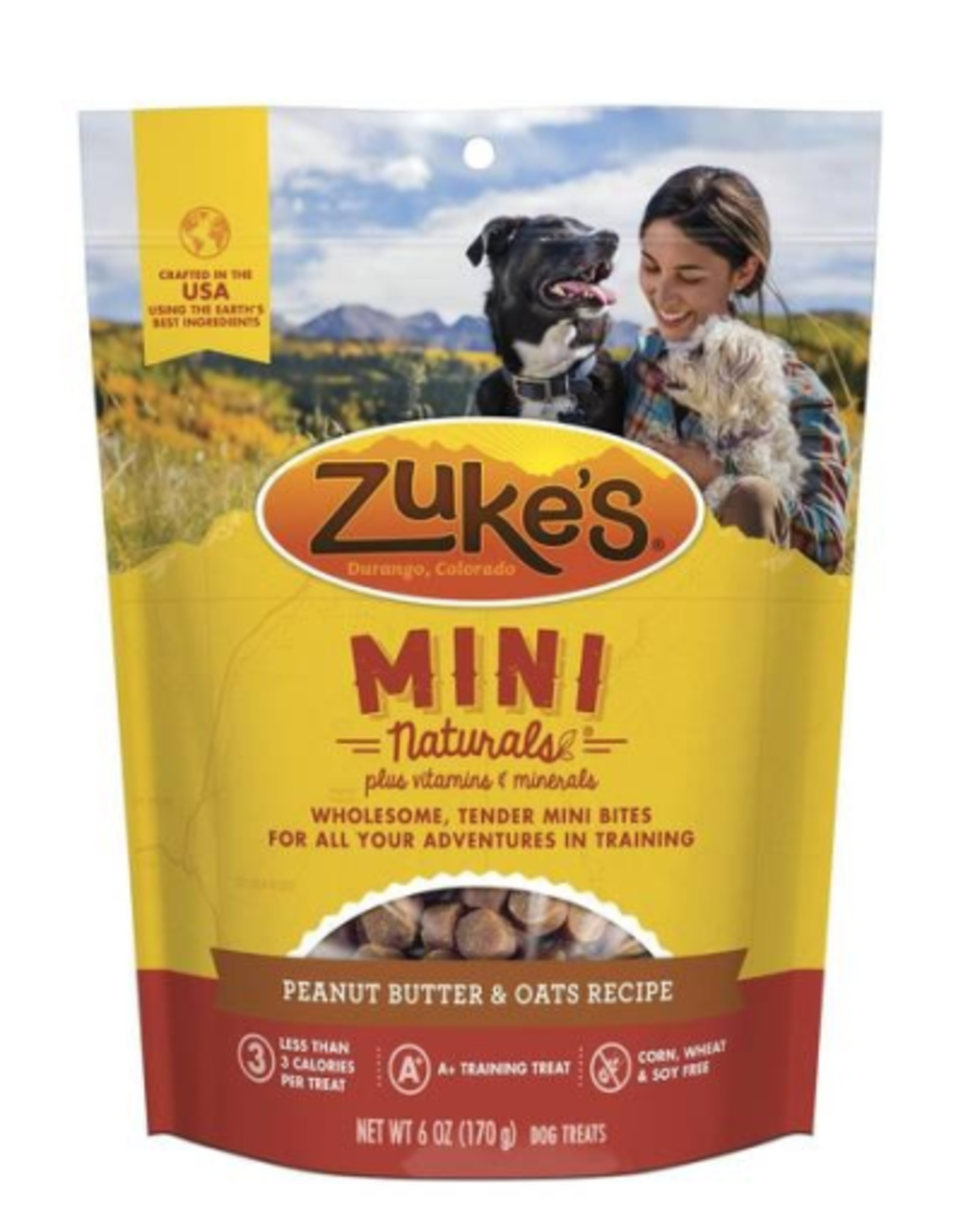 Zuke's ZUKES MINI NATURALS PEANUT BUTTER & OATS 6OZ