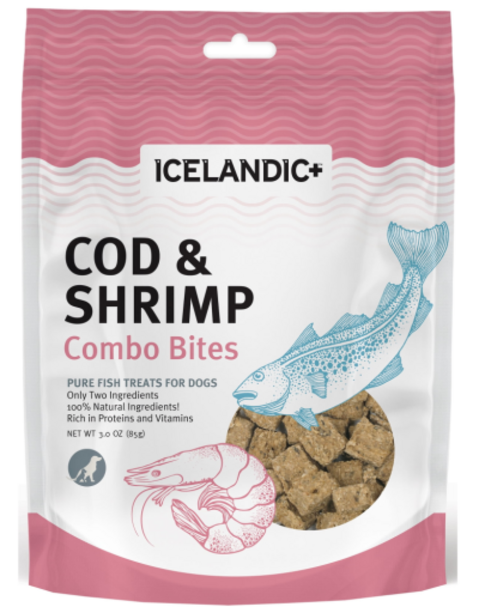 Icelandic+ Icelandic+ Cod & Shrimp Combo Bites Dog Treats 3.0 oz