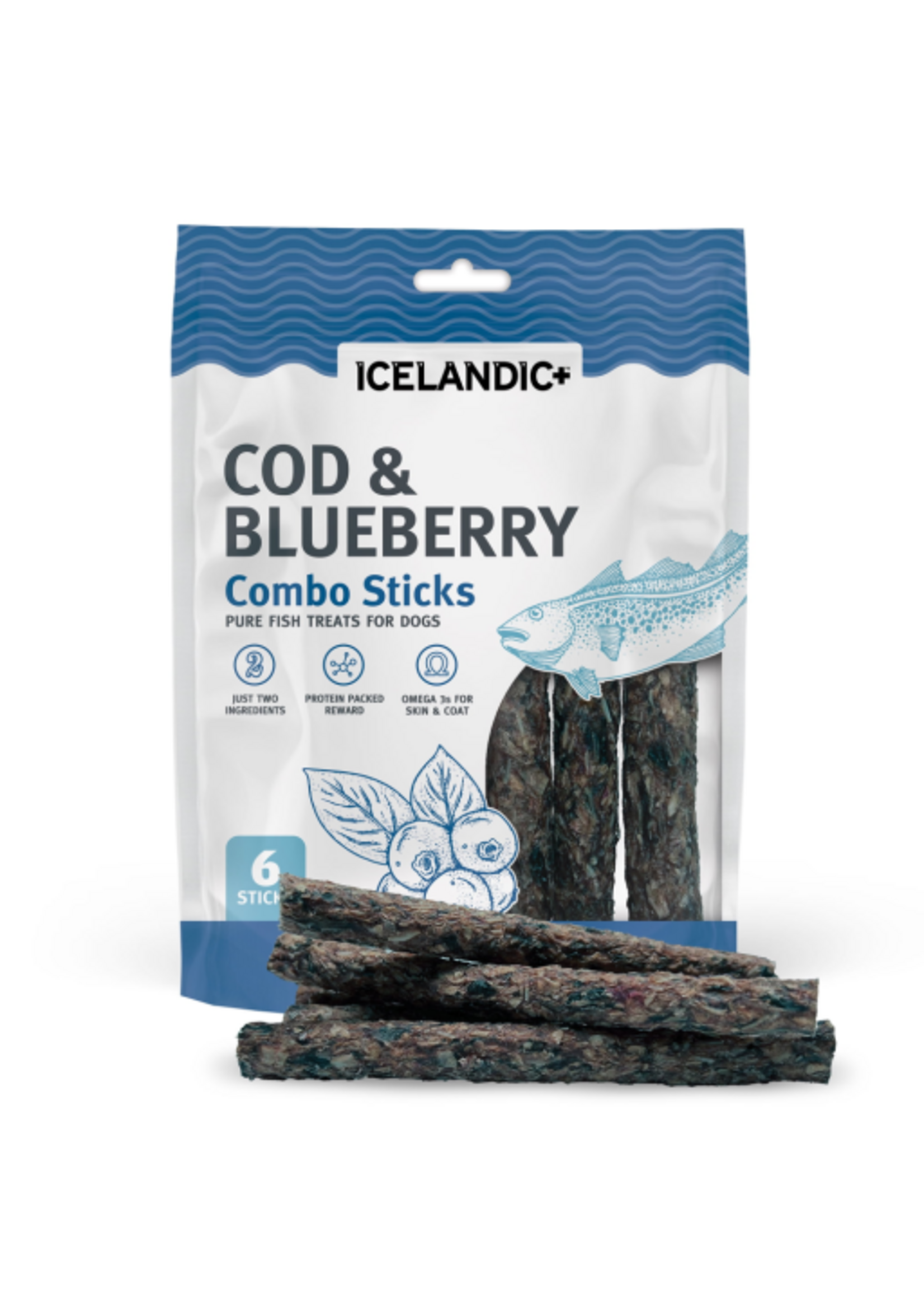 Icelandic+ Icelandic+ Cod & Blueberry Combo Sticks Dog Treats 2 oz