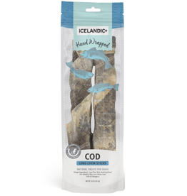 Icelandic+ Icelandic+ Cod Skin 10"  Long Hand Wrapped Dog Chew Stick  2-Pack  3.2-oz Bag