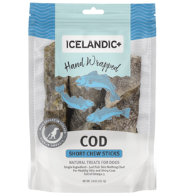 Icelandic+ Icelandic+ Cod Skin 5"  Short Hand Wrapped Dog Chew Stick  3-Pack  2.8-oz Bag