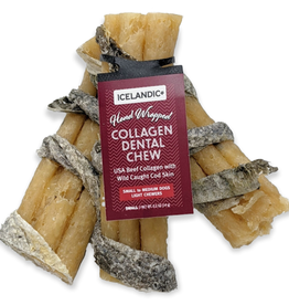 Icelandic+ Icelandic+ Beef Collagen Dental Chew Stick Wrapped with Fish 4"  Dog Treat