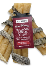 Icelandic+ Icelandic+ Beef Collagen Dental Chew Stick Wrapped with Fish 4"  Dog Treat