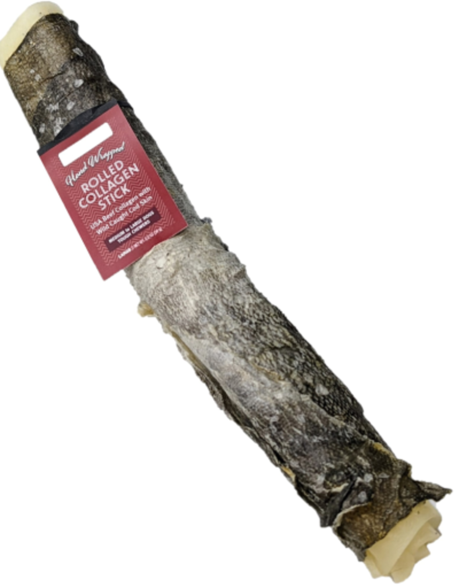 Icelandic+ Icelandic+ Beef Rolled Collagen Stick with Wrapped Fish 8"  Dog Treat