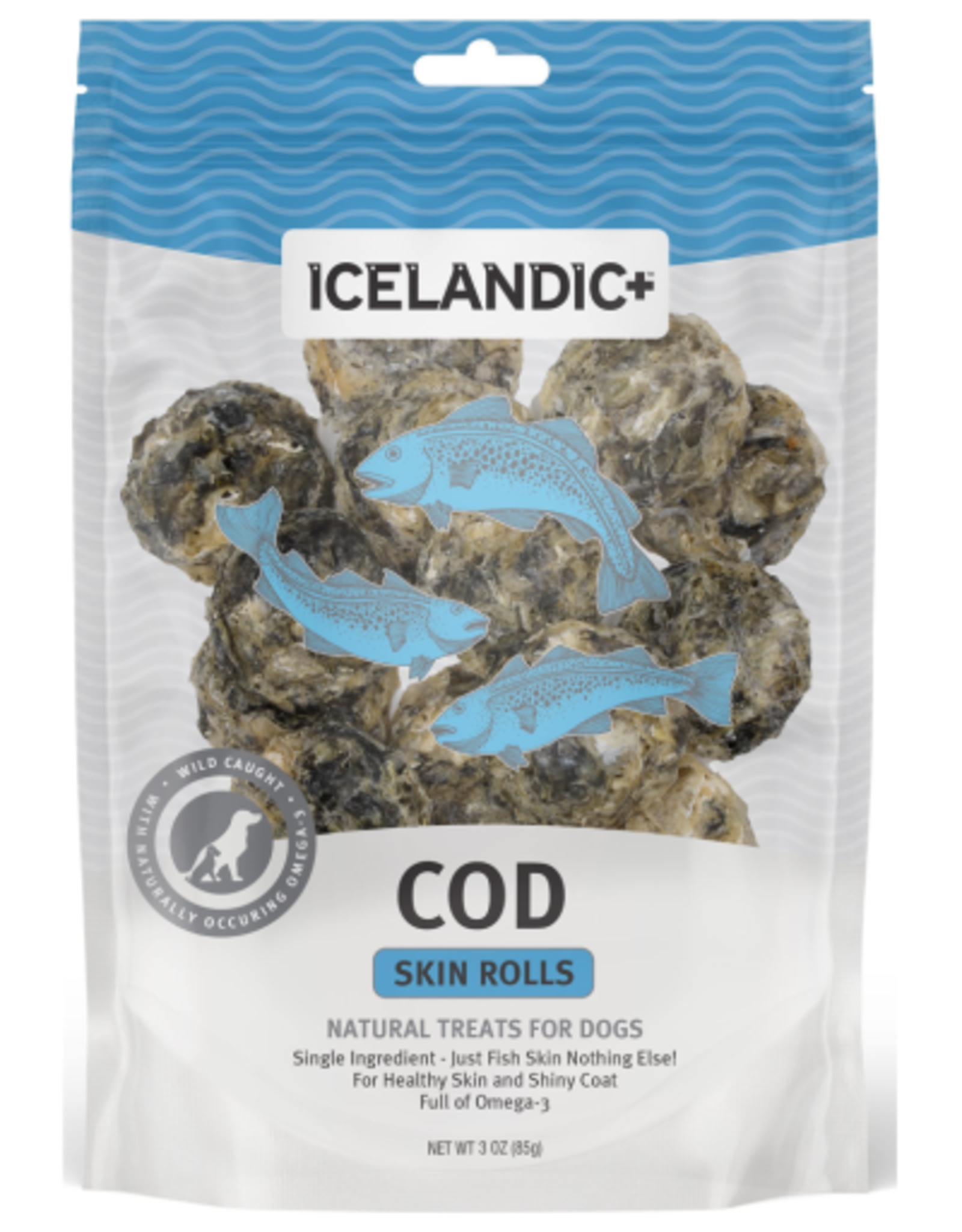 Icelandic+ Icelandic+ Cod Skin Rolls Dog Treats 3 oz