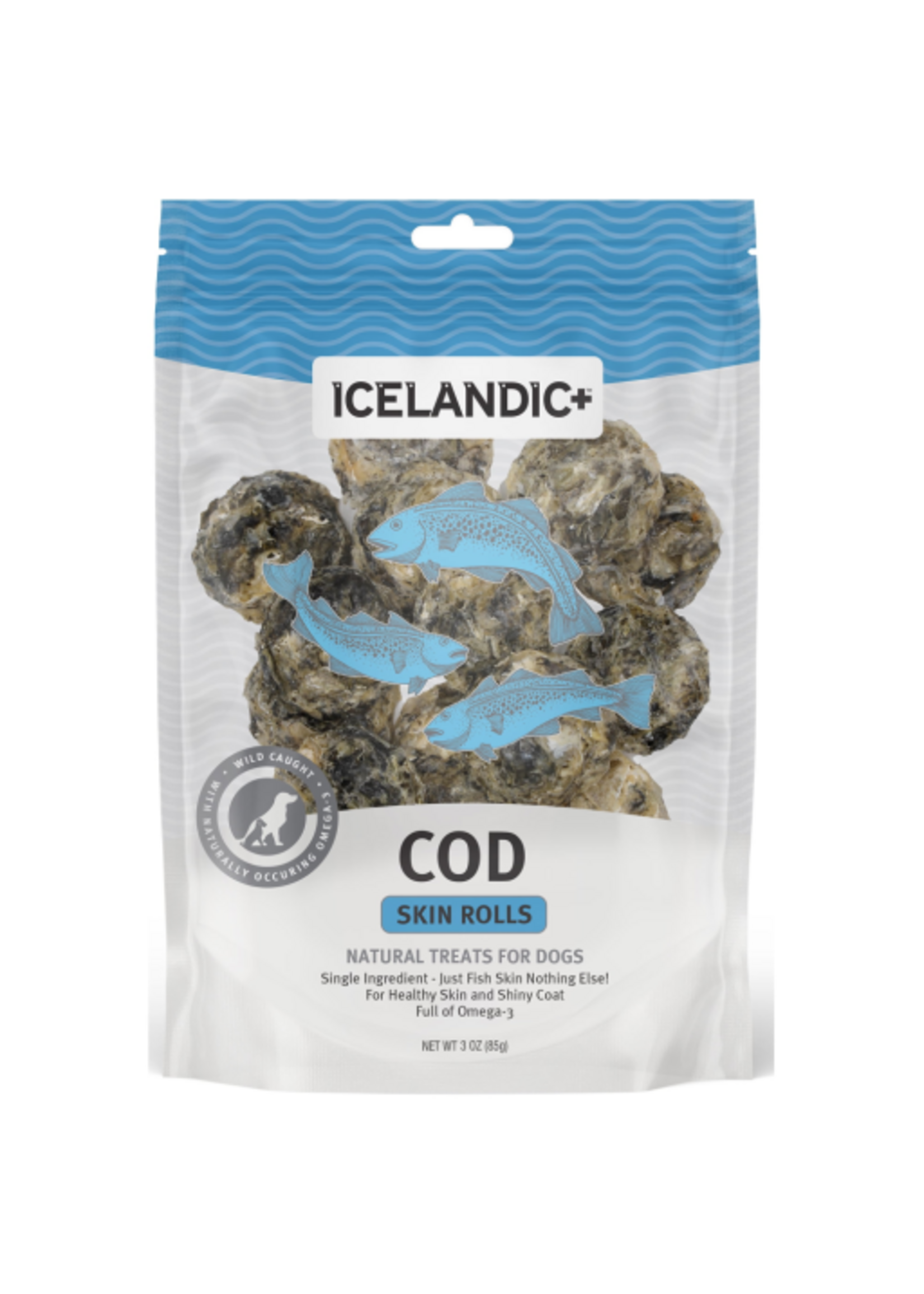 Icelandic+ Icelandic+ Cod Skin Rolls Dog Treats 3 oz