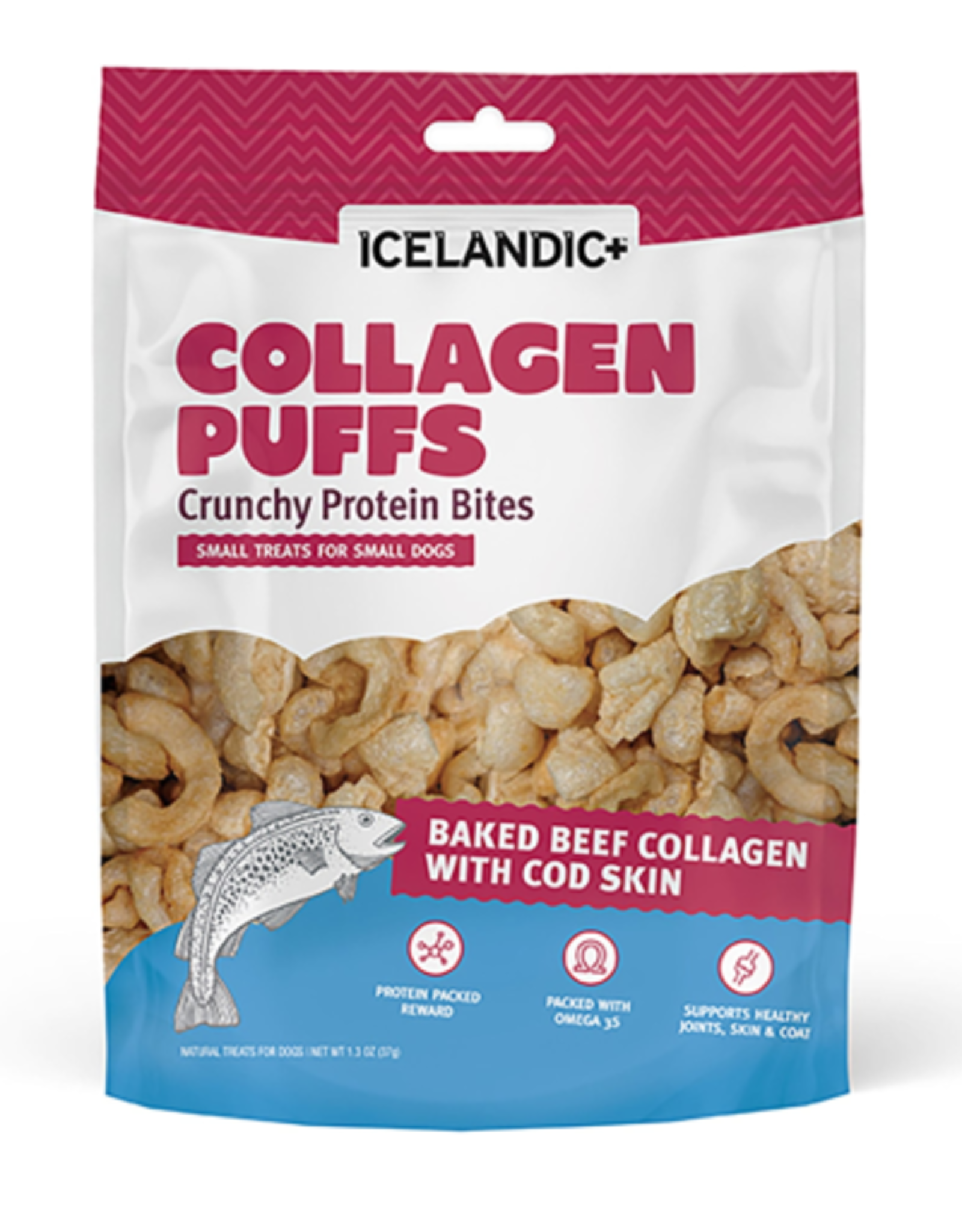 Icelandic+ Icelandic+ Collagen Puffs Cod Skin  Dog Treats 1.3 oz