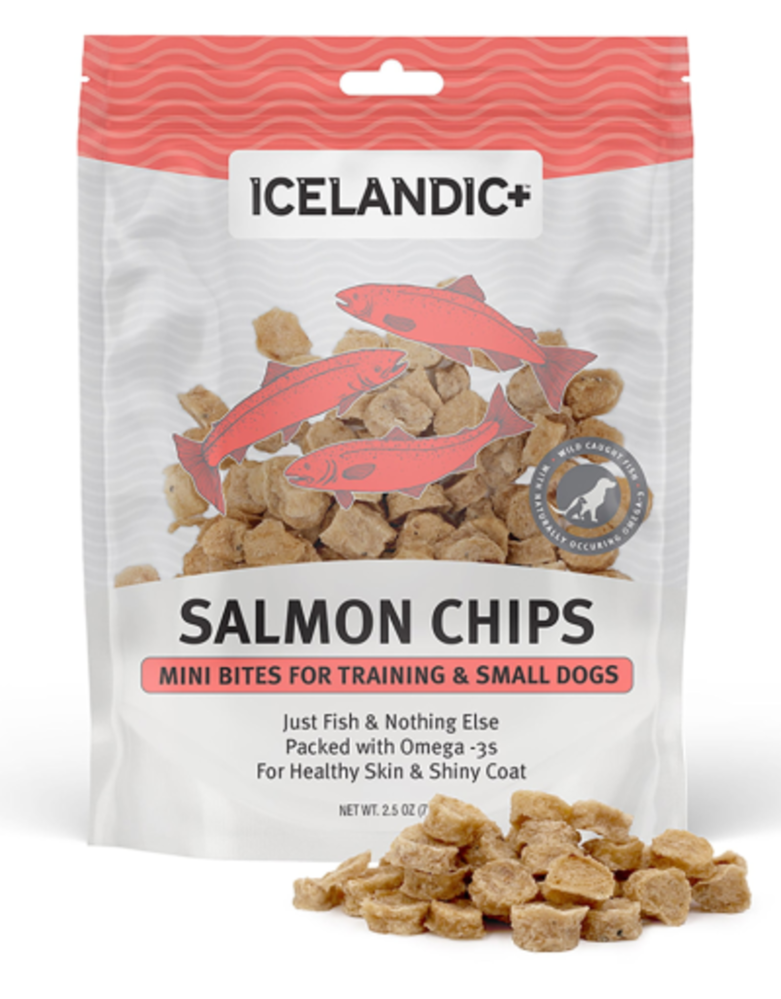 Icelandic+ Icelandic+ Mini Fish Chips Salmon Dog Treats 2.5 oz