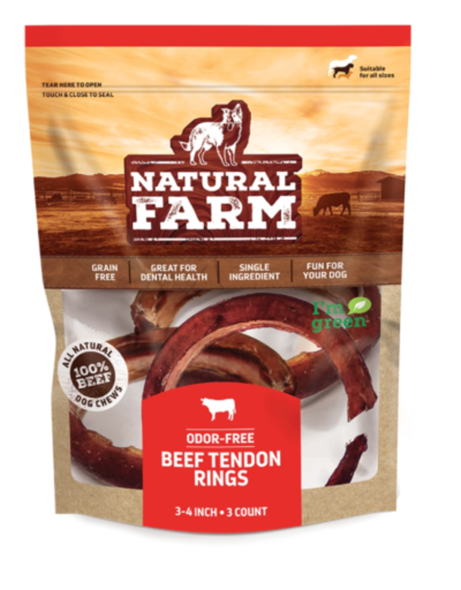 Natural Farm Natural Farm Beef Tendon Rings 3-pack