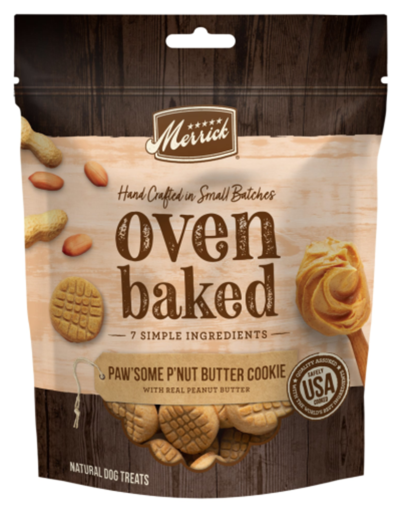 Merrick Merrick Oven Baked PAWSOME PEANUT BUTTER Dog Treats 11 oz
