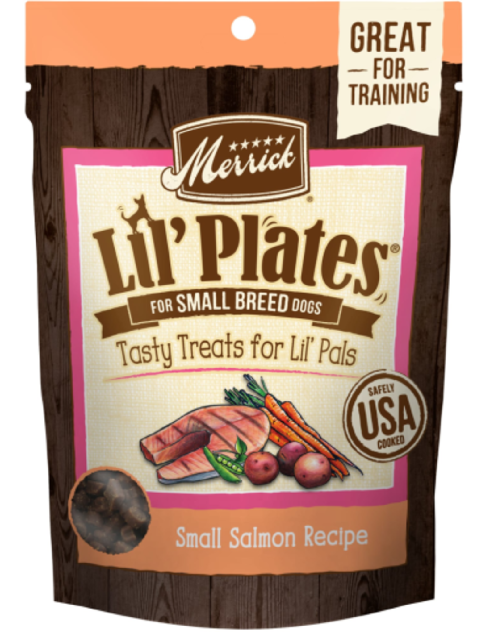 Merrick Merrick Lil Plates Small Breed Dog Treats Salmon Recipe 5 oz