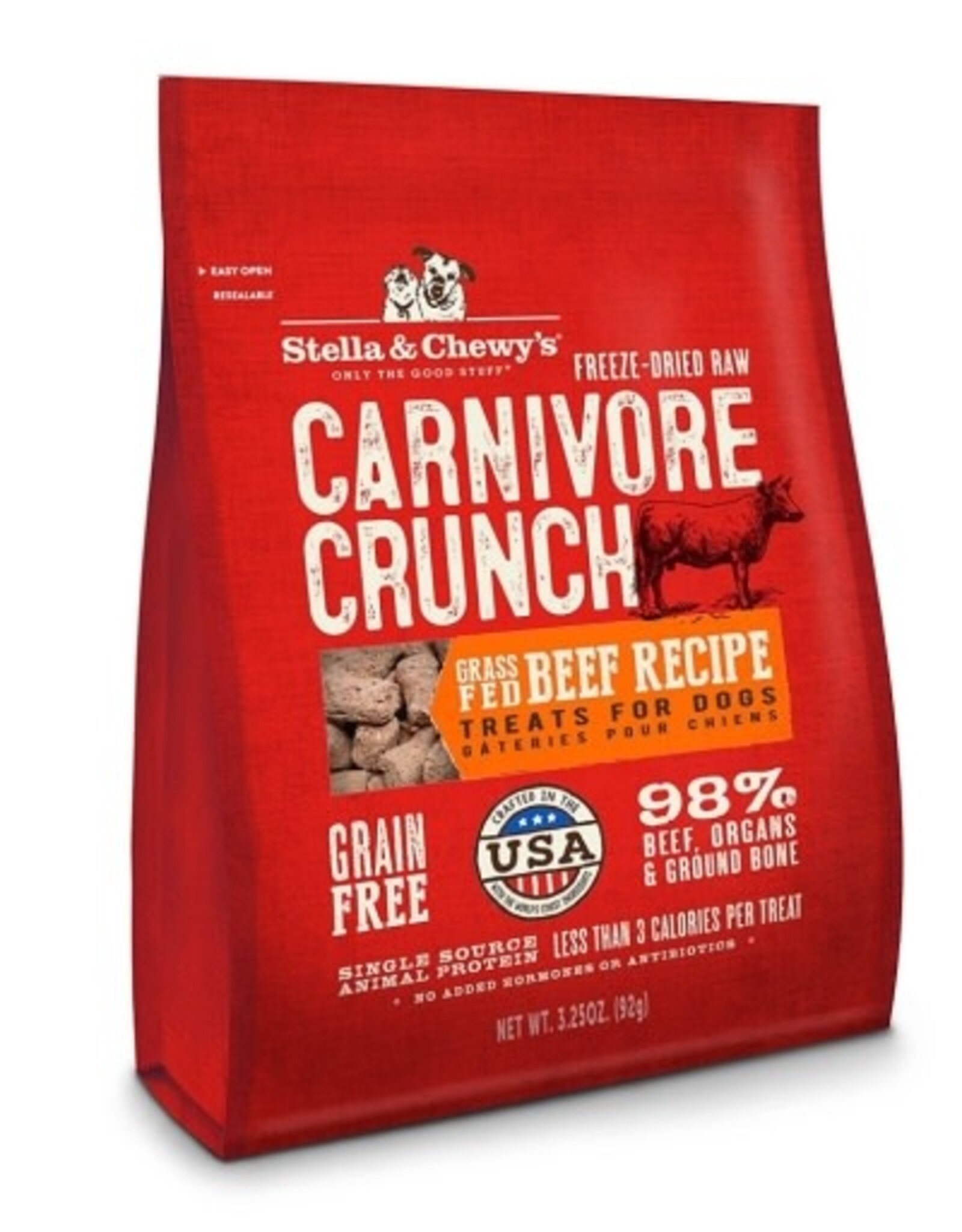 Stella & Chewy's Stella & Chewy's Carnivore Crunch Grain Free Beef Recipe Freeze Dried Raw Dog Treats 3.25 Oz
