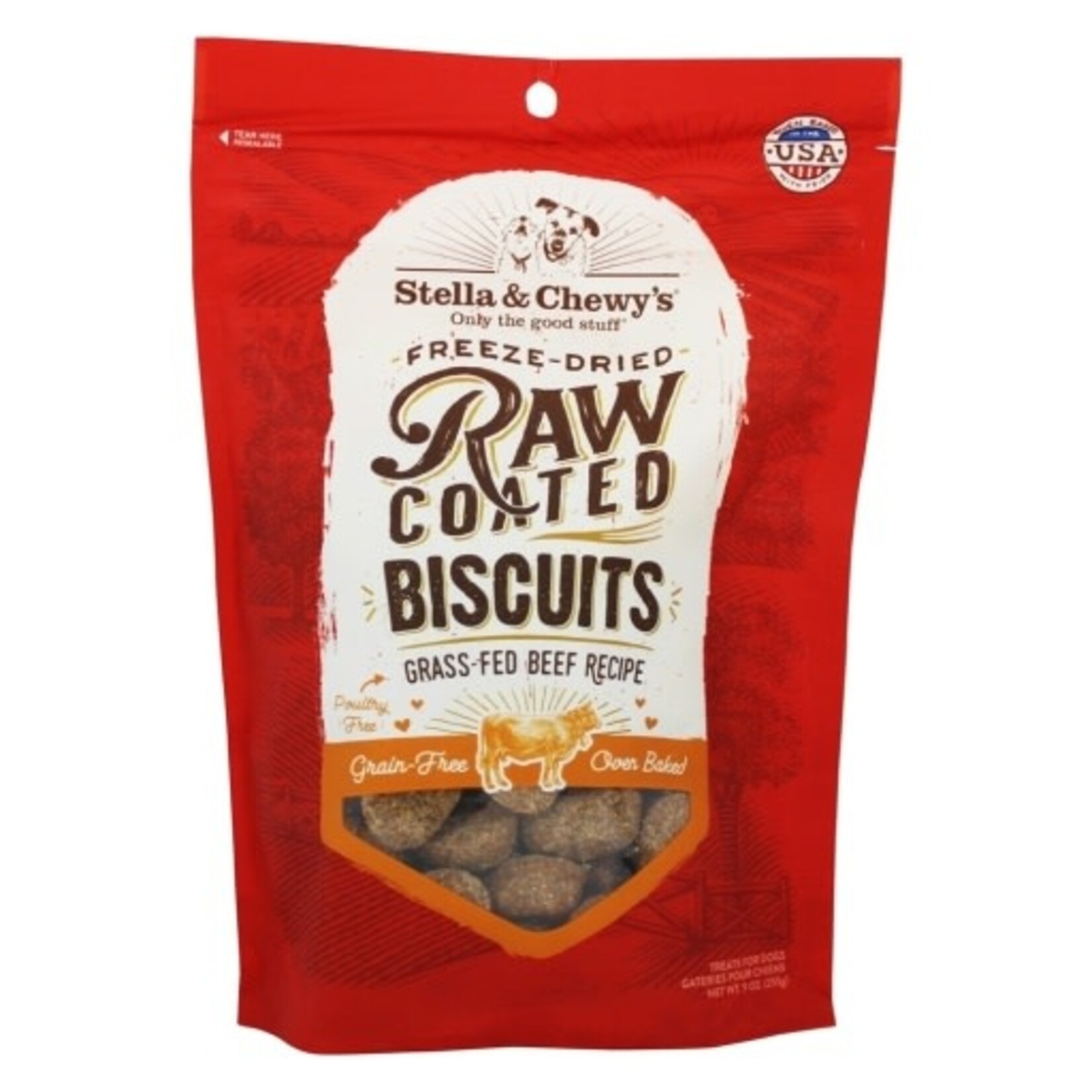 Stella & Chewy's Stella & Chewy's Raw Coated Biscuits Grass Fed Beef Recipe Dog Treats 9 Oz
