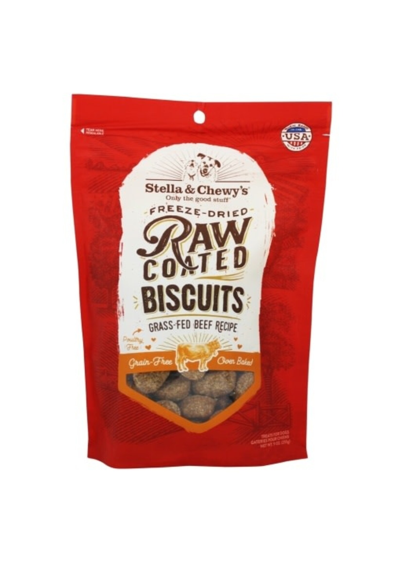 Stella & Chewy's Stella & Chewy's Raw Coated Biscuits Grass Fed Beef Recipe Dog Treats 9 Oz