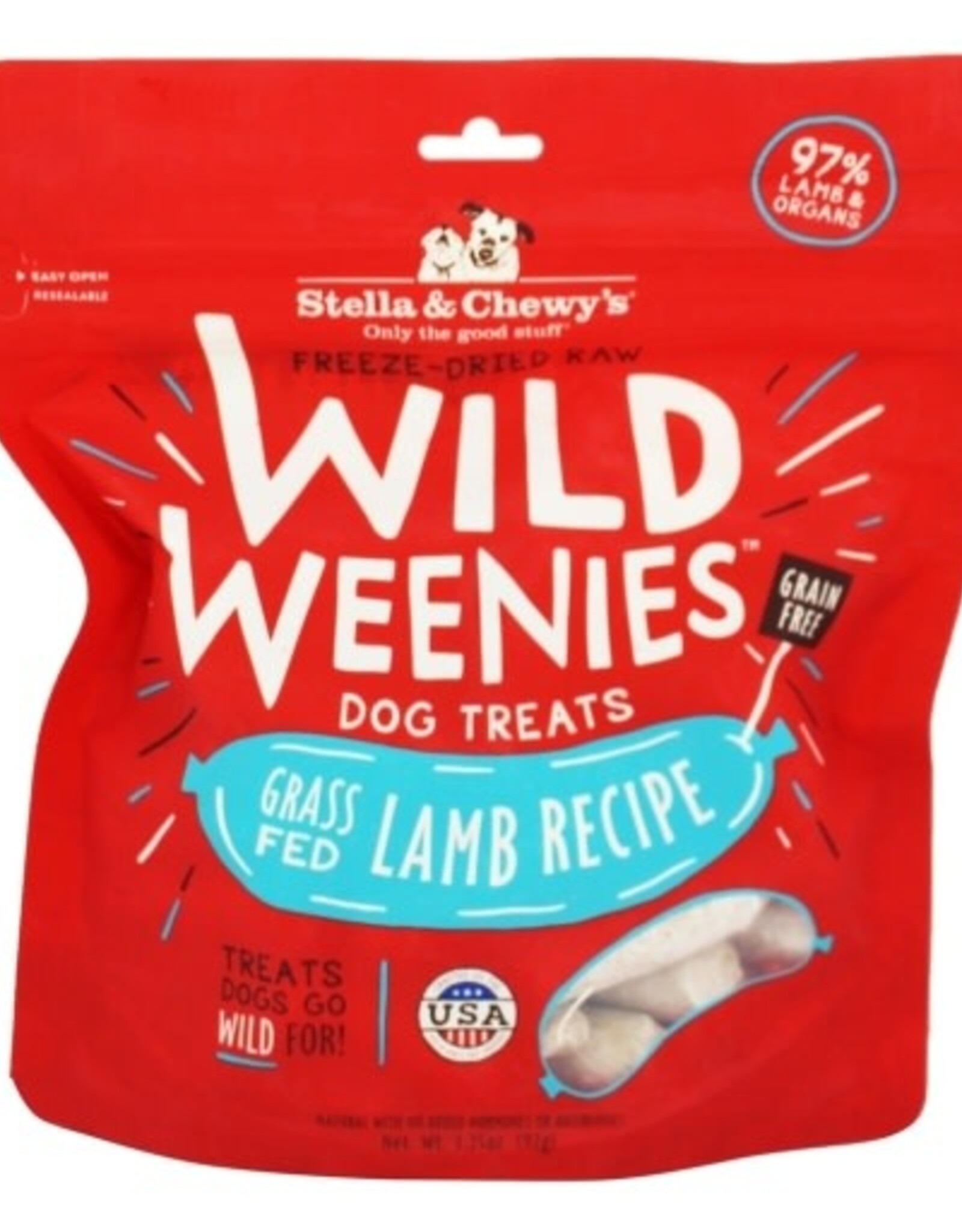 Stella & Chewy's Stella & Chewy's Wild Weenies Grain Free Lamb Recipe Freeze Dried Raw Dog Treats 3.25 Oz