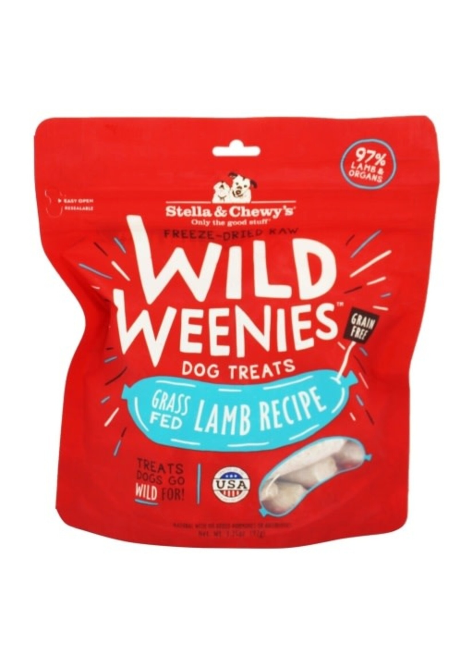 Stella & Chewy's Stella & Chewy's Wild Weenies Grain Free Lamb Recipe Freeze Dried Raw Dog Treats 3.25 Oz