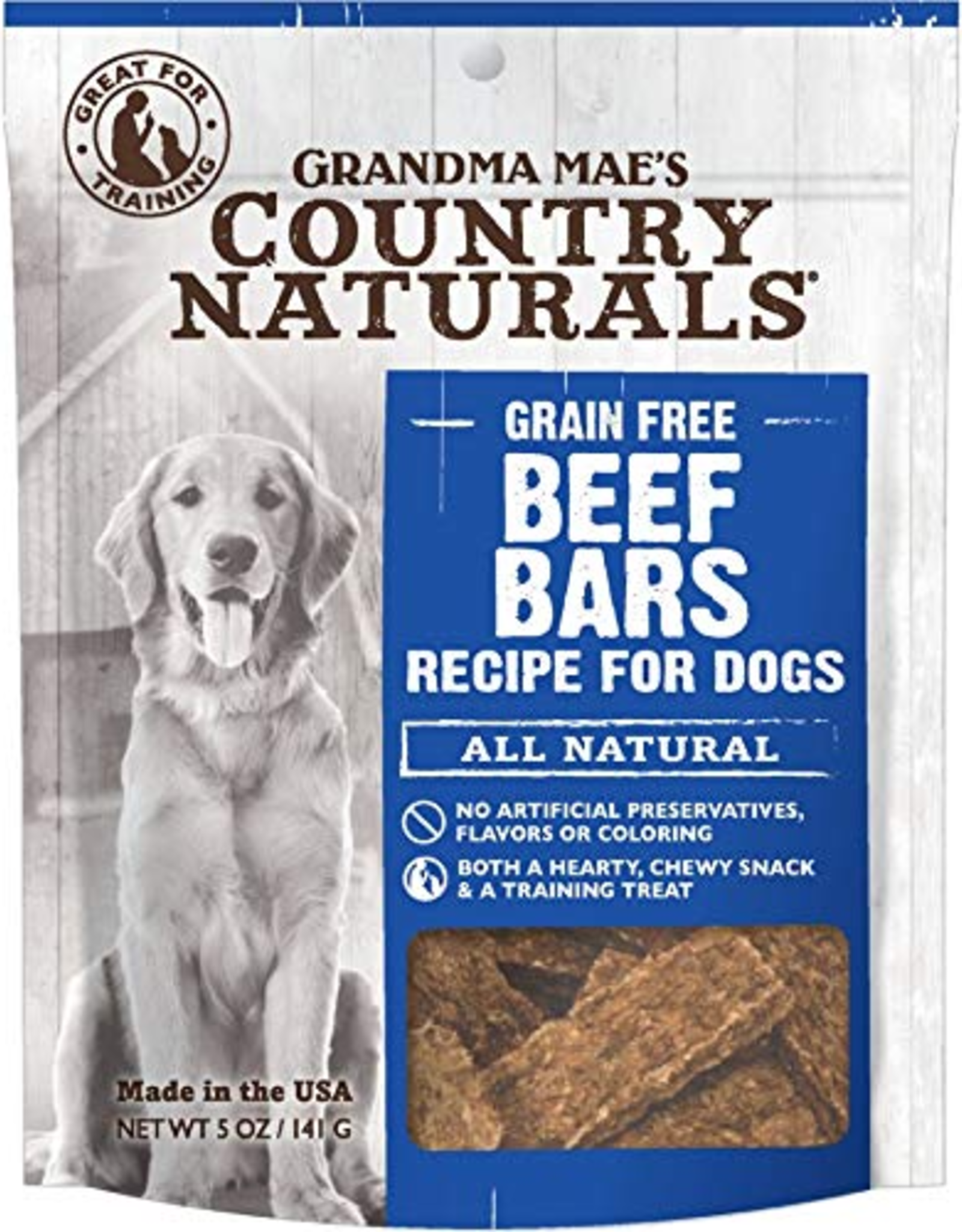 Grandma Mae's Grandma Mae's Country Naturals Grain Free Beef Bars Dog Treats 5 Oz