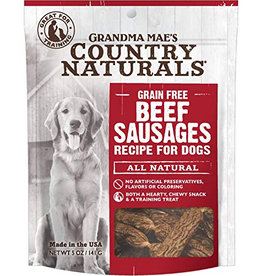 Grandma Mae's Grandma Mae's Country Naturals Grain Free Beef Sausages Dog Treats 5 Oz