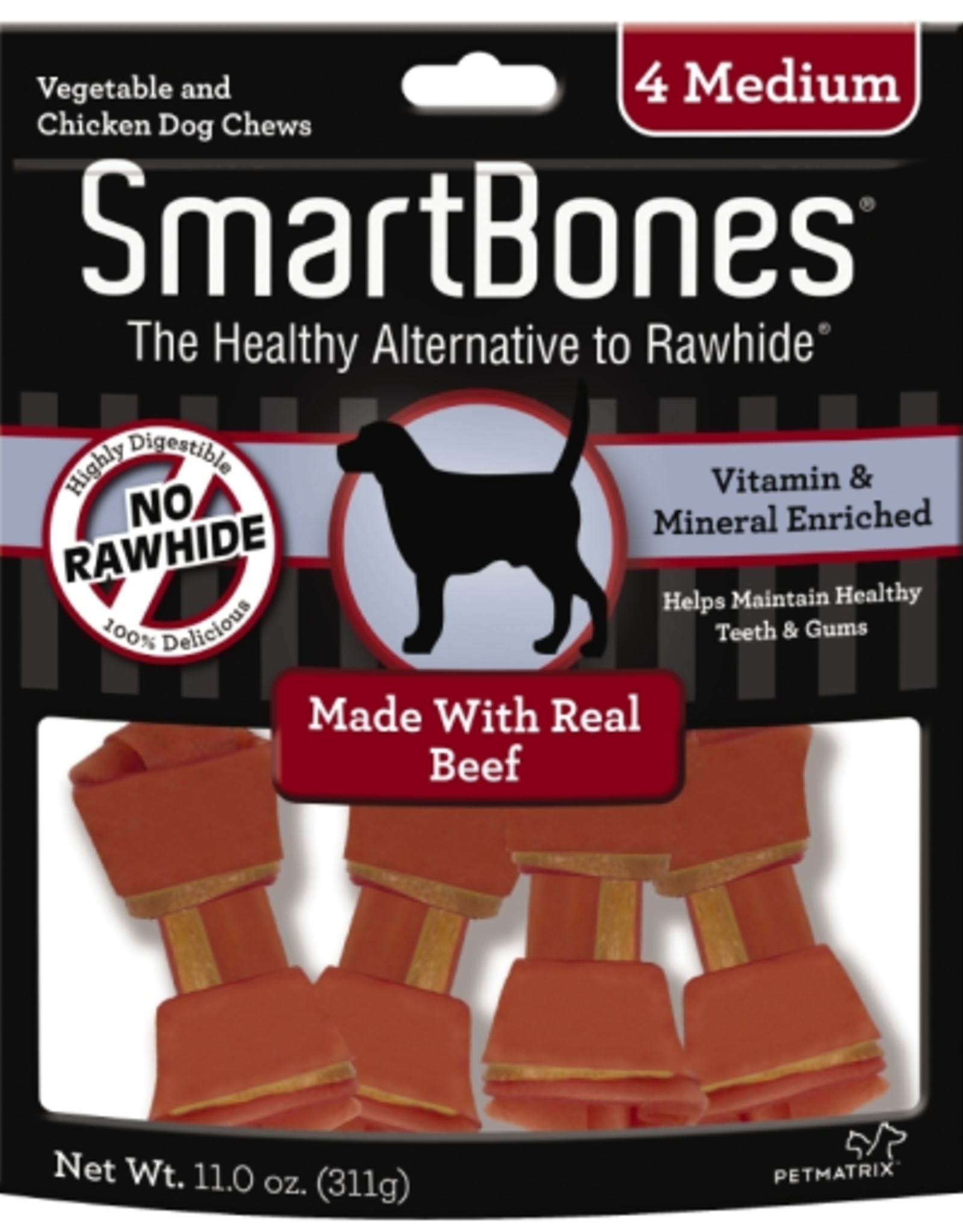 SmartBones SMARTBONES BEEF MEDIUM 4 PACK