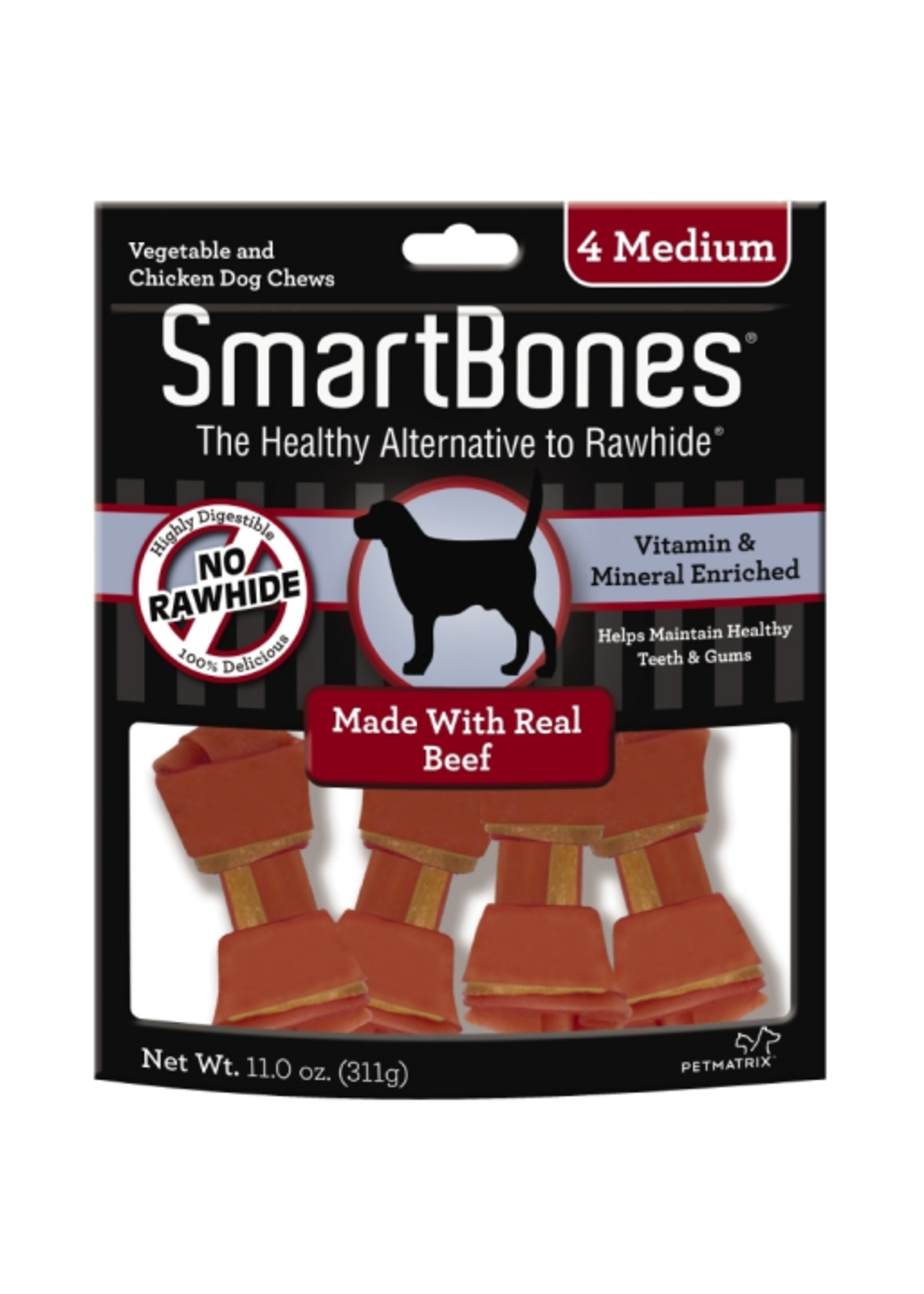 SmartBones SMARTBONES BEEF MEDIUM 4 PACK