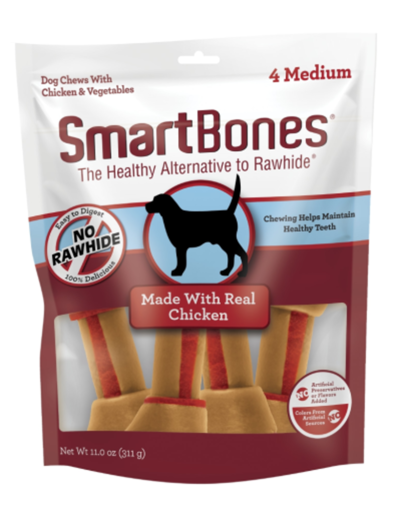 SmartBones SMARTBONES CHICKEN & VEGETABLE MEDIUM 4 PACK