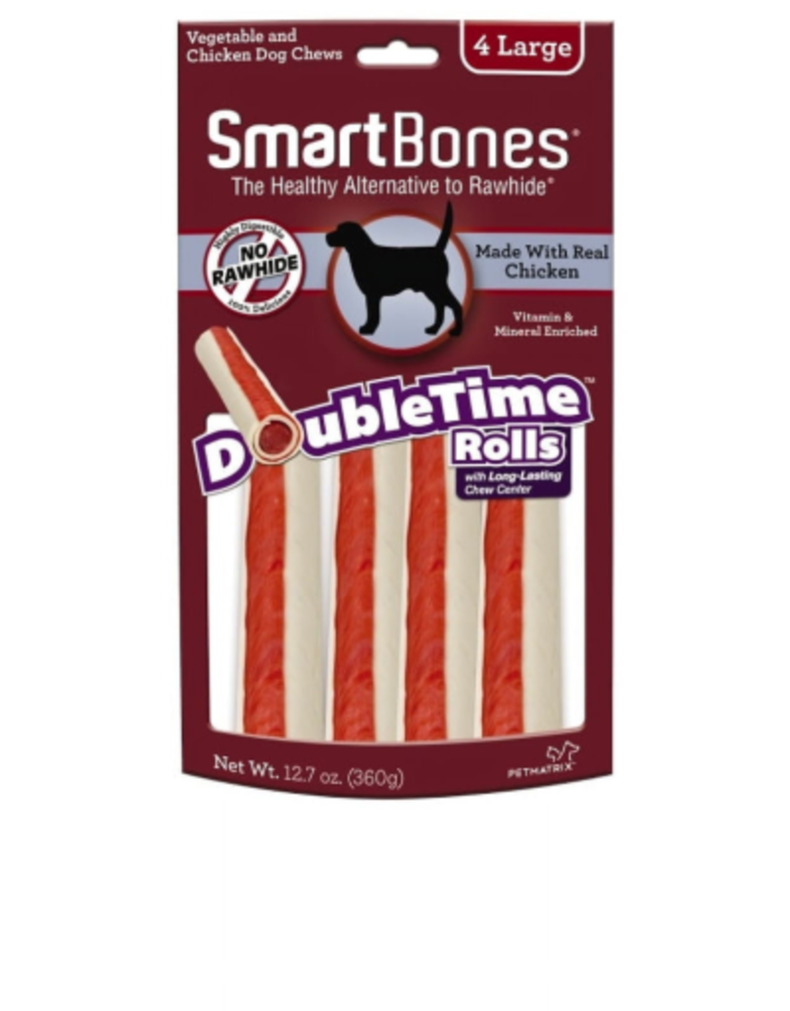 SmartBones SMARTBONES DOUBLETIME ROLLS CHICKEN LARGE 4 PACK