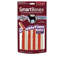 SmartBones SMARTBONES DOUBLETIME ROLLS CHICKEN LARGE 4 PACK