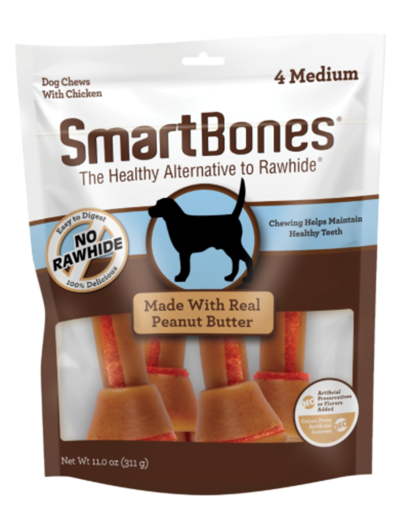 SmartBones SMARTBONES PEANUT BUTTER MEDIUM 4 PACK