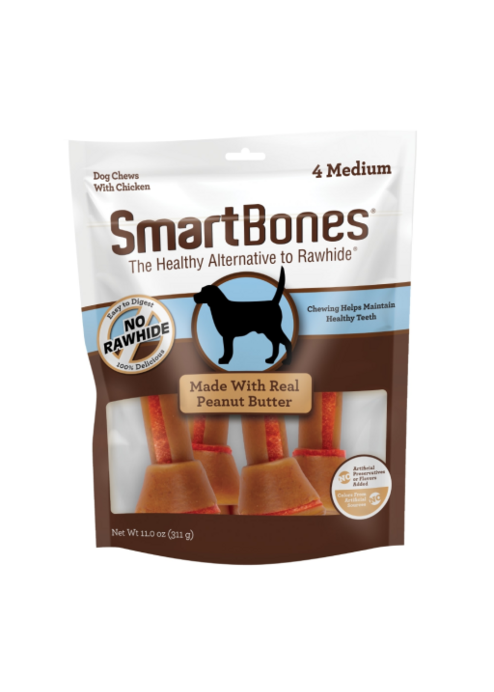 SmartBones SMARTBONES PEANUT BUTTER MEDIUM 4 PACK