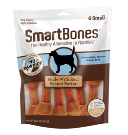 SmartBones SMARTBONES PEANUT BUTTER SMALL 6PK