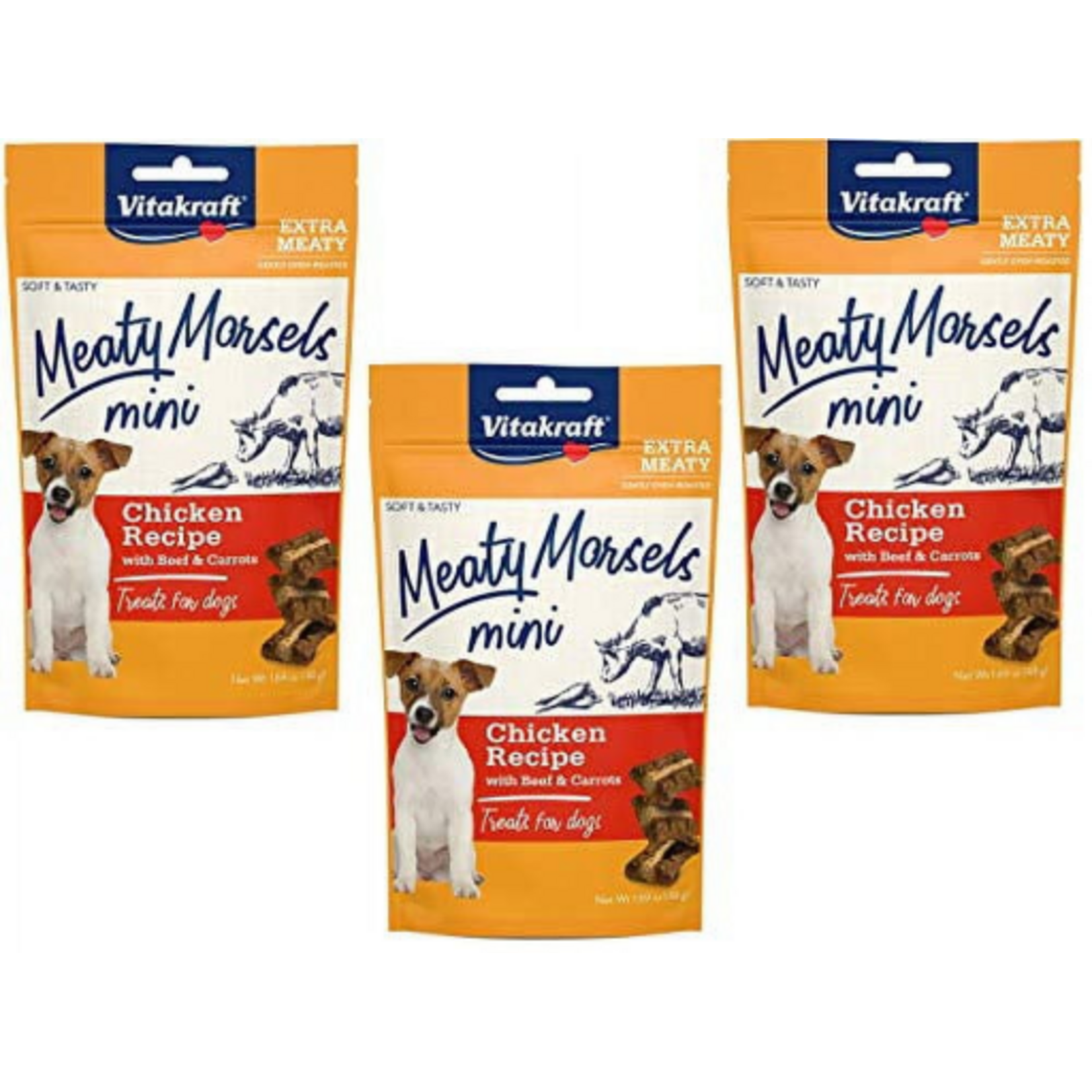 Vitakraft Sun Seed VITAKRAFT DOG MEATY MORSELS MINI BEEF & CARROTS