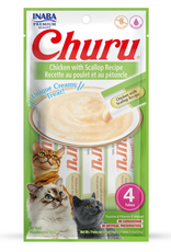 Inaba INABA Churu Creamy Cat Treat Chicken with Scallop 0.5 oz - 4 Tubes