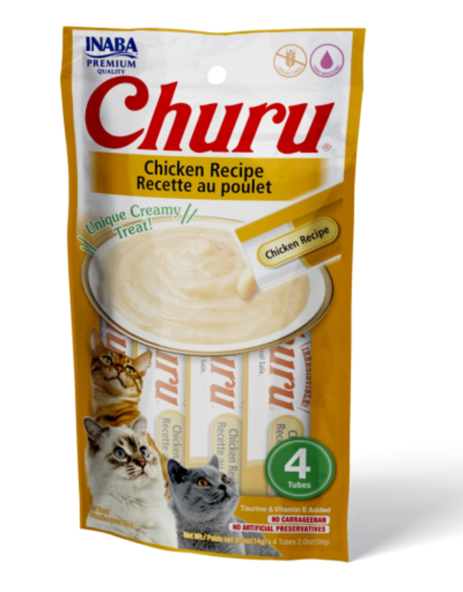 Inaba INABA Churu Creamy Cat Treat Chicken 0.5 oz - 4 Tubes