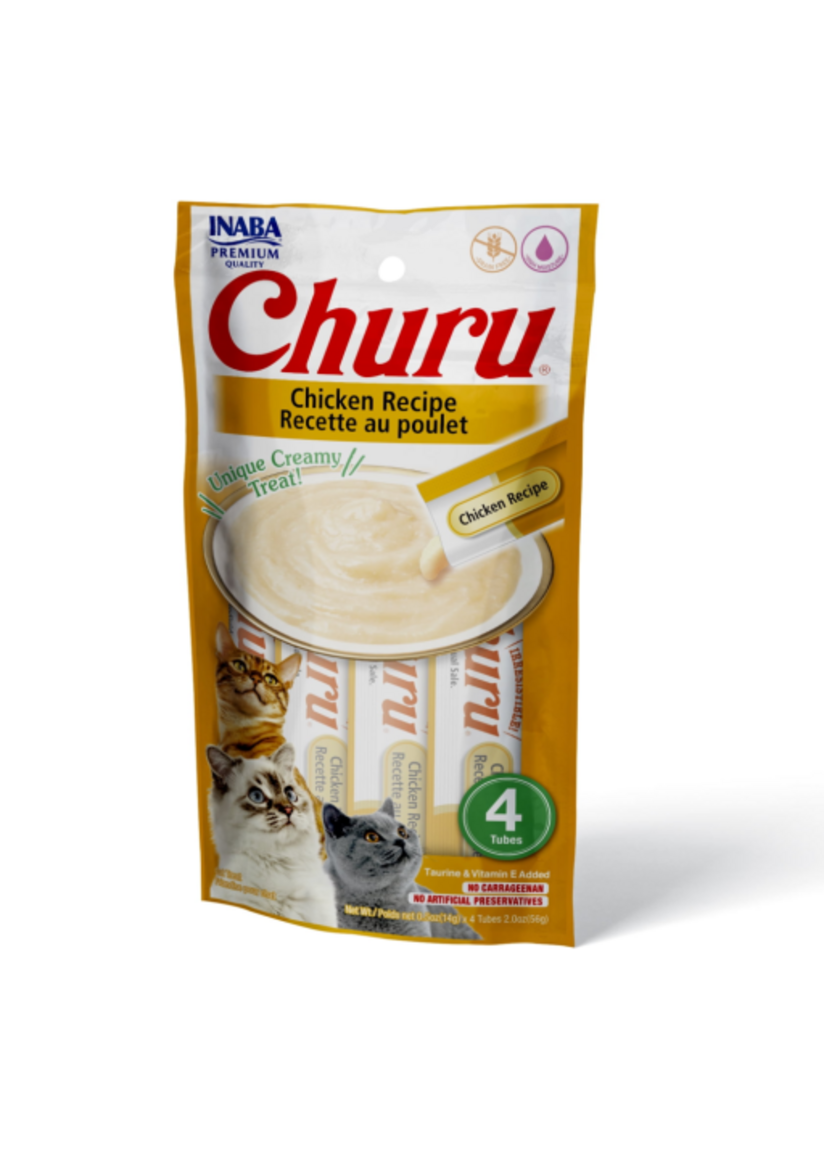 Inaba INABA Churu Creamy Cat Treat Chicken 0.5 oz - 4 Tubes