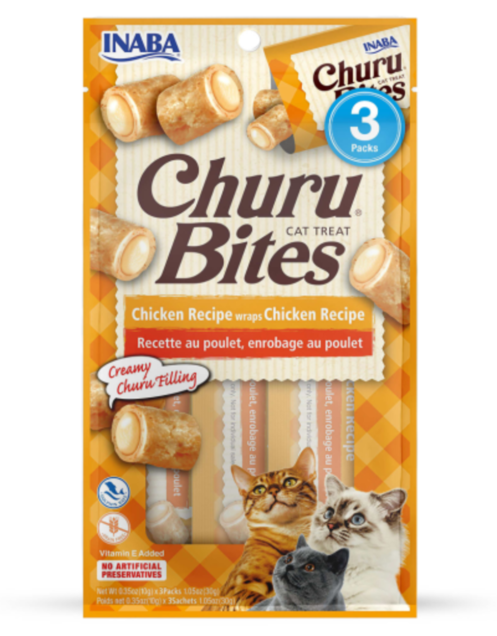 Inaba INABA Churu Bites Chicken Wraps Chicken Cat Treats 1.05 oz