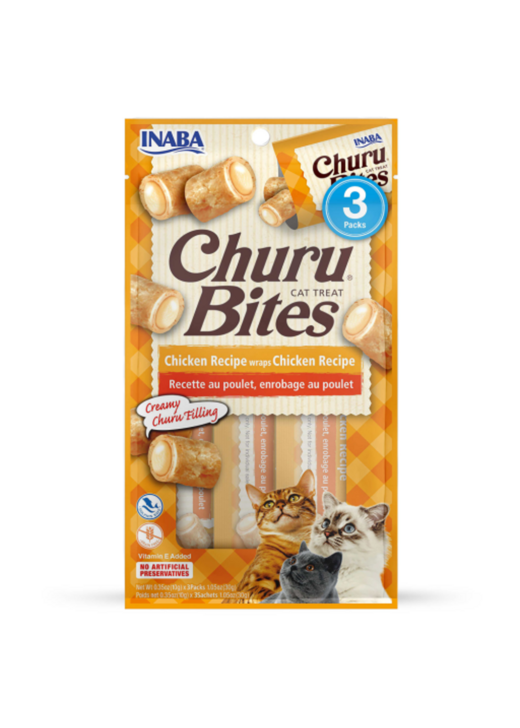 Inaba INABA Churu Bites Chicken Wraps Chicken Cat Treats 1.05 oz