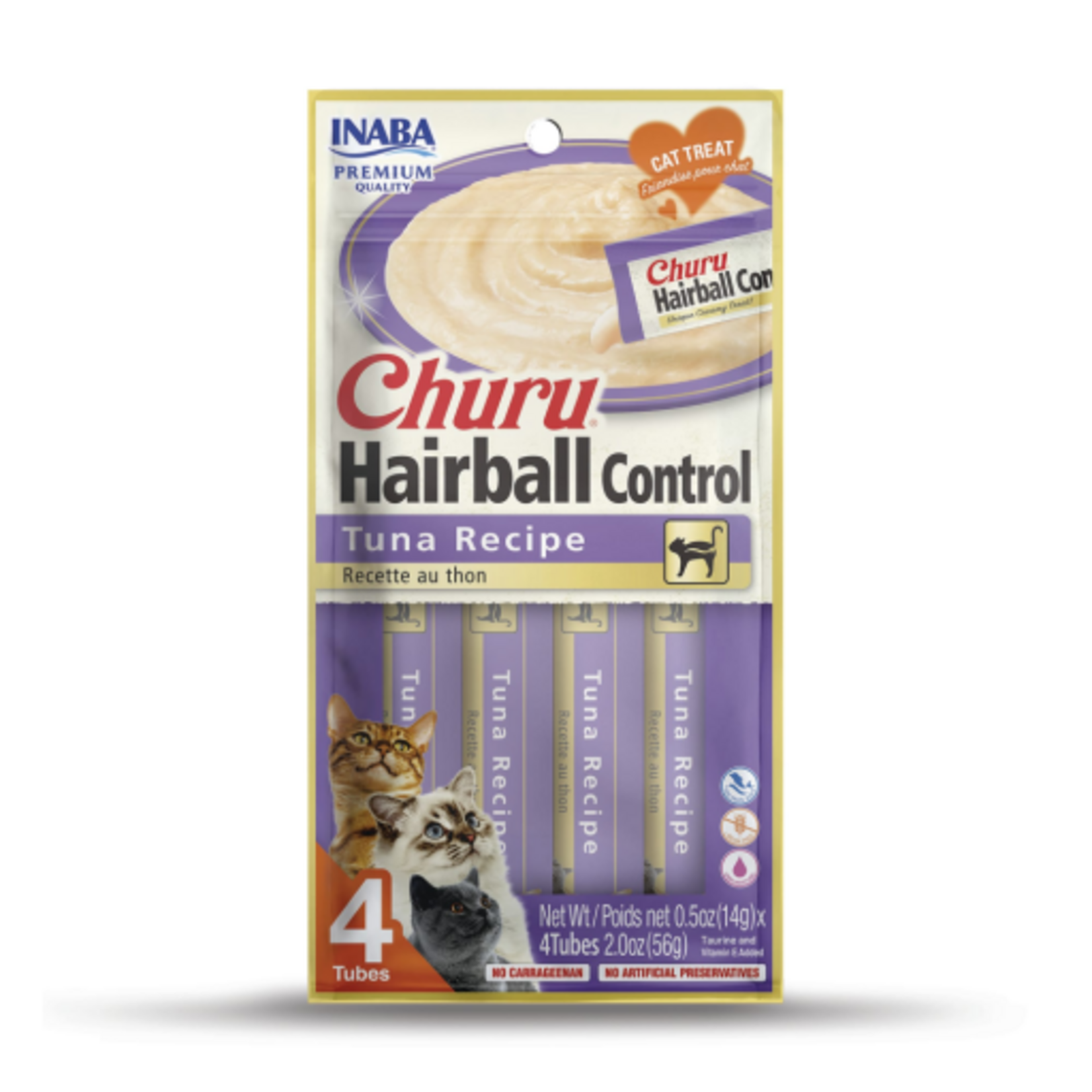 Inaba INABA Churu Creamy Cat Treat - Indoor Care Tuna Recipe - 2 oz, 4 Tubes