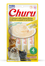 Inaba INABA Churu Creamy Cat Treat Chicken with Cheese 0.5 oz - 4 Tubes