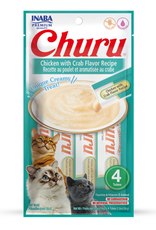 Inaba INABA Churu Creamy Cat Treat Chicken with Crab 0.5 oz - 4 Tubes