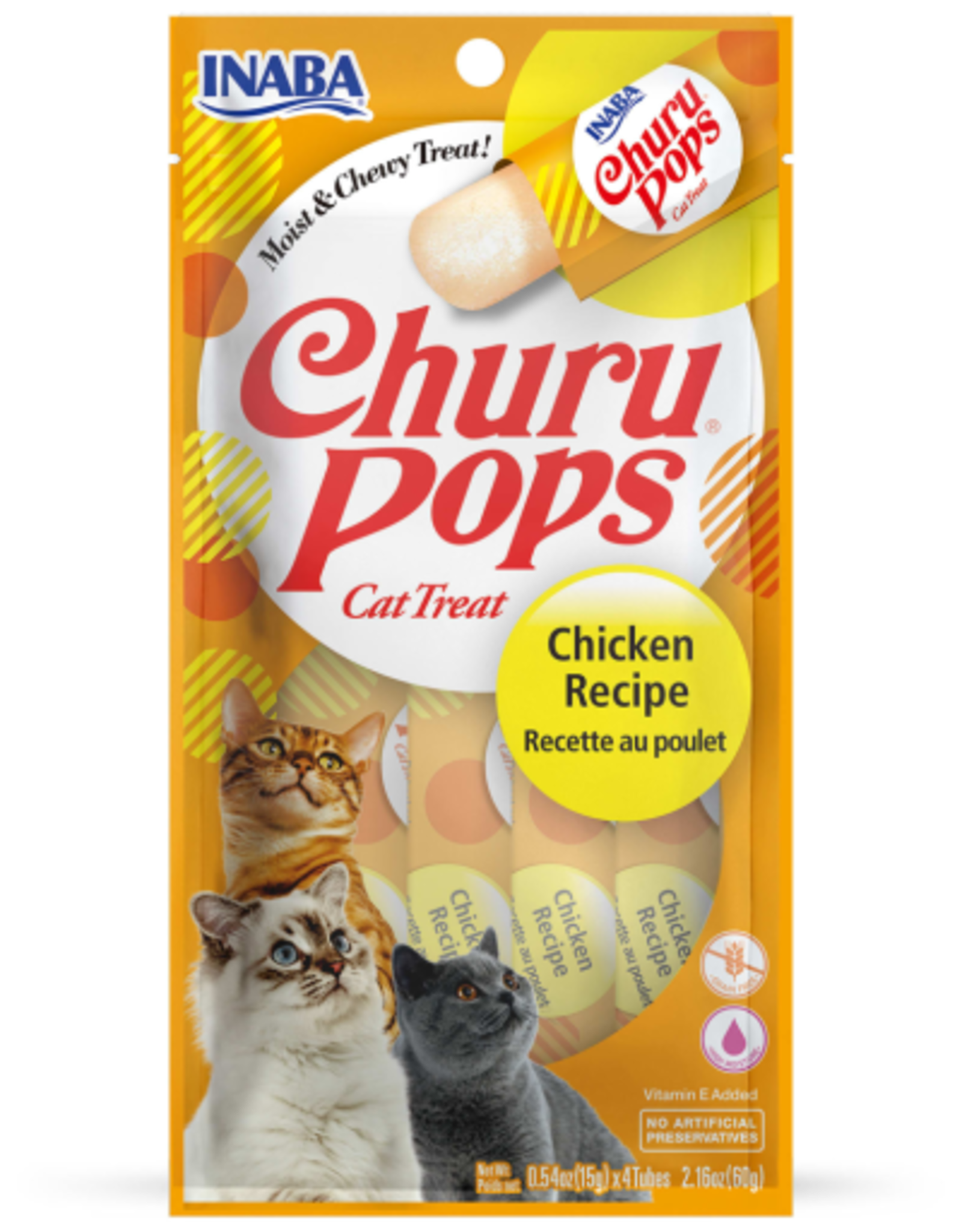 Inaba INABA Churu Pops Cat Treats Chicken .54 oz - 4 Pack