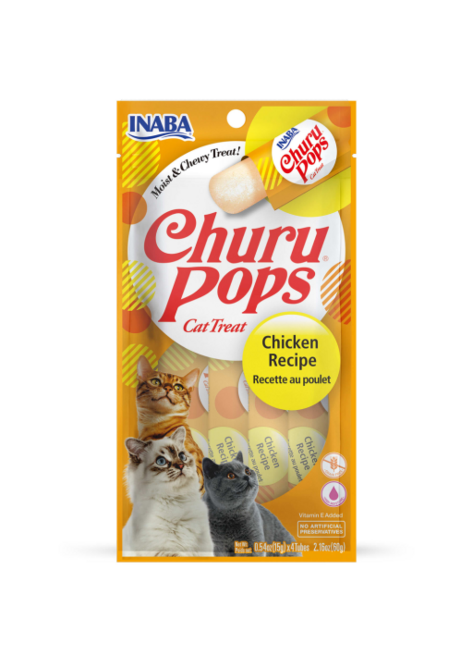 Inaba INABA Churu Pops Cat Treats Chicken .54 oz - 4 Pack