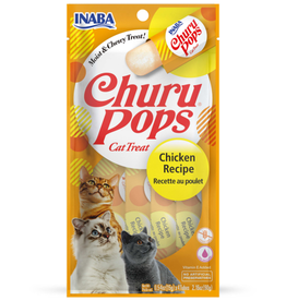 Inaba INABA Churu Pops Cat Treats Chicken .54 oz - 4 Pack
