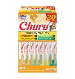 Inaba INABA Churu Creamy Cat Treat Chicken Variety Box 0.5 oz. - 20 Tubes