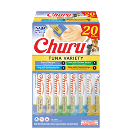 Inaba INABA Churu Creamy Cat Treat Tuna, Chicken, Scallop and Salmon Variety Box 10 oz - 20 Tubes
