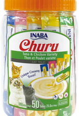 Inaba INABA Churu Creamy Cat Treats Tuna & Chicken Variety Tub 0.5 oz - 50 Tubes
