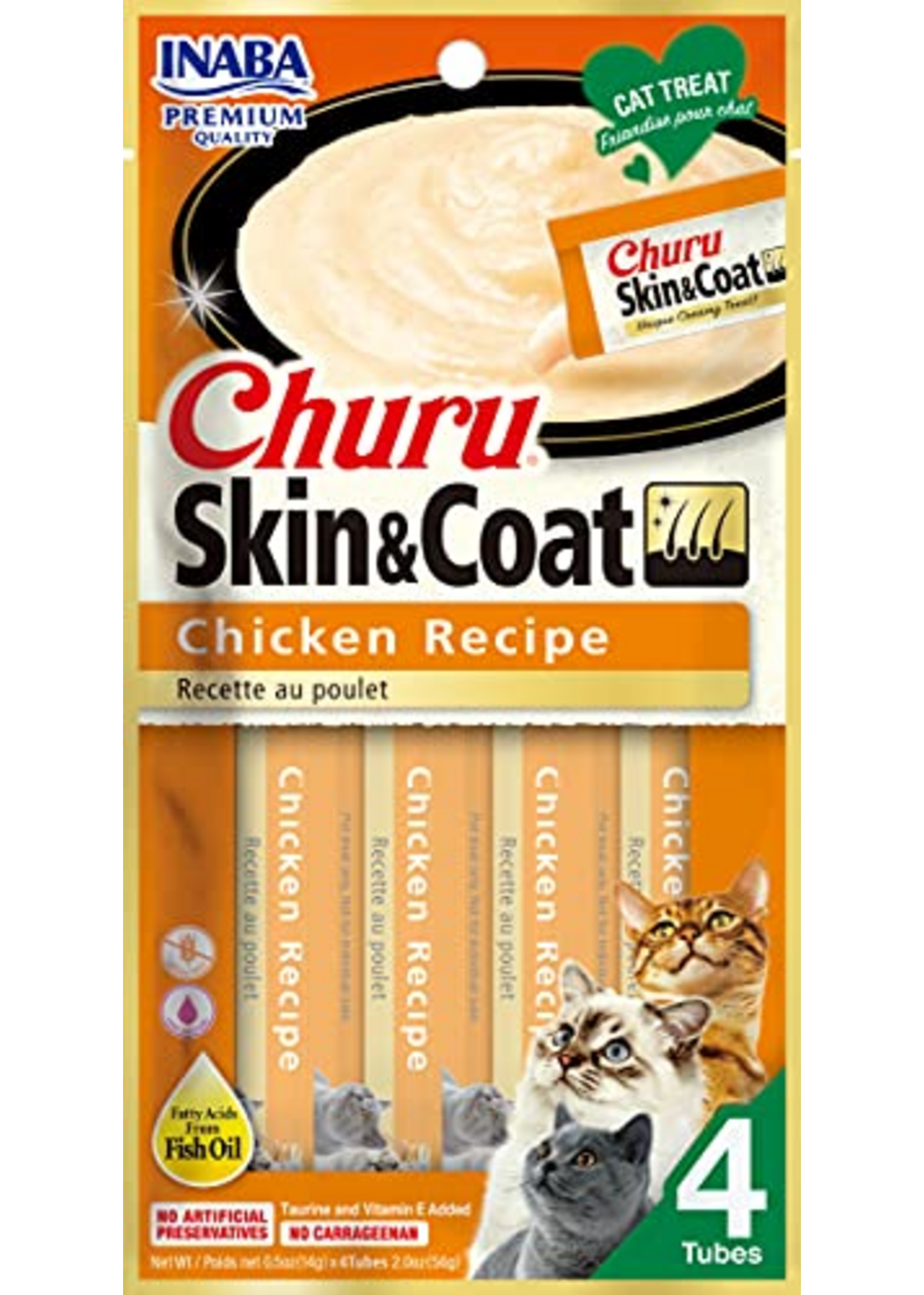 Inaba INABA CHURU PUREE SKIN & COAT CAT TREATS